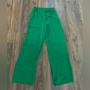Green Wide Leg Pants